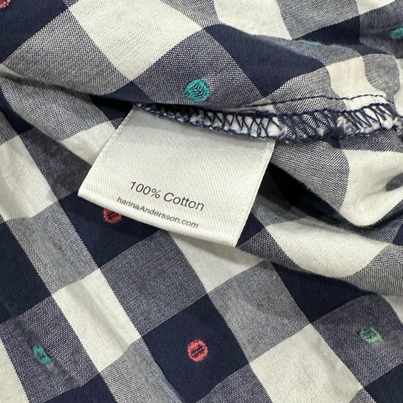 Hanna Andersson Blue and White gingham High-Low Tie Front Sundress size 110 - Picture 5 of 6